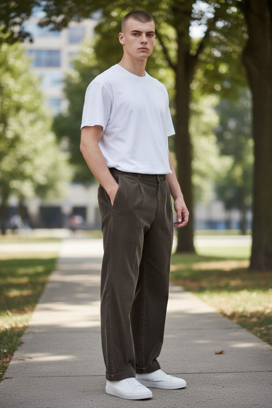 Brooks Brothers Elliot Corduroy Pants 38x34 Brown Tan Classic Fit Pleated Dress